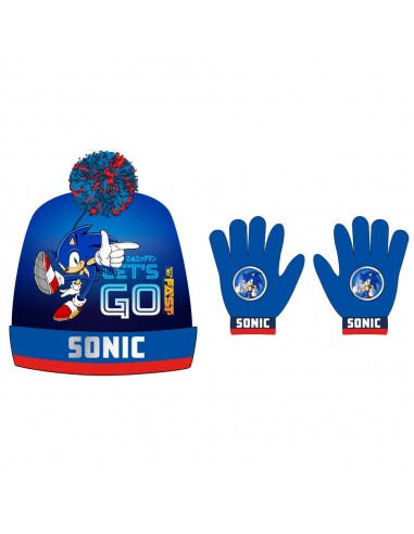 Set de guantes y gorro Sonic