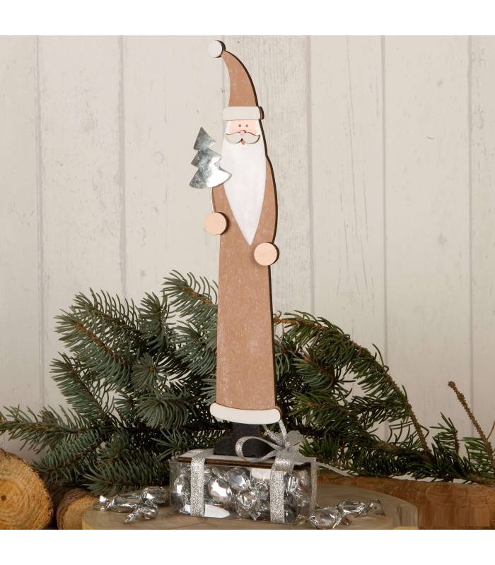 Papá Noel decorativo de madera con...