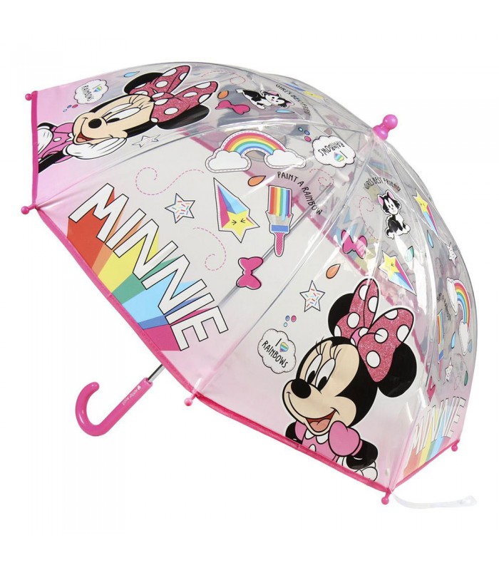 Paraguas Minnie Mouse arcoiris